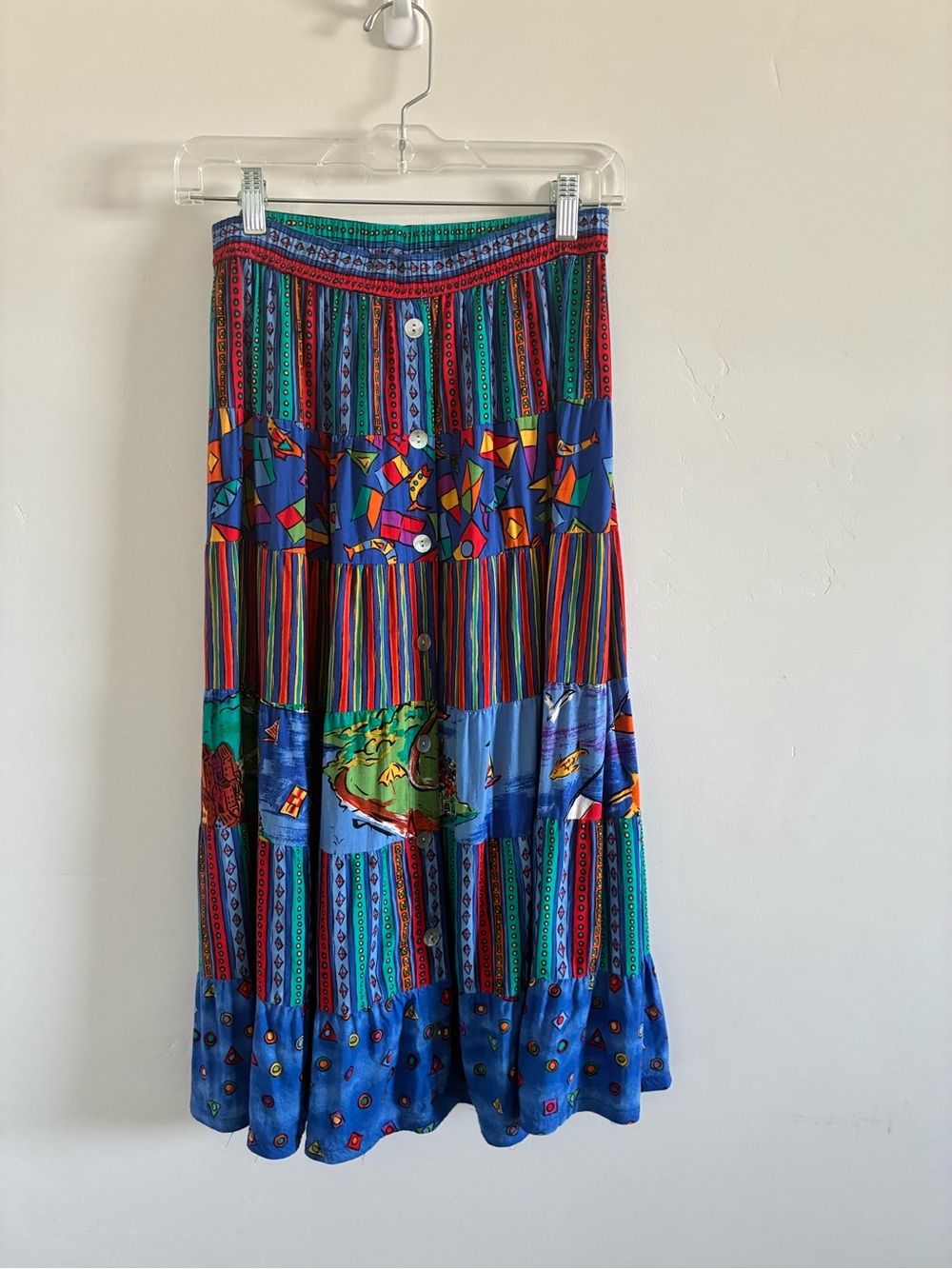 Ytk Carole little Bohemian Multi-Color Tiered Maxi Skirt woman’s size 8